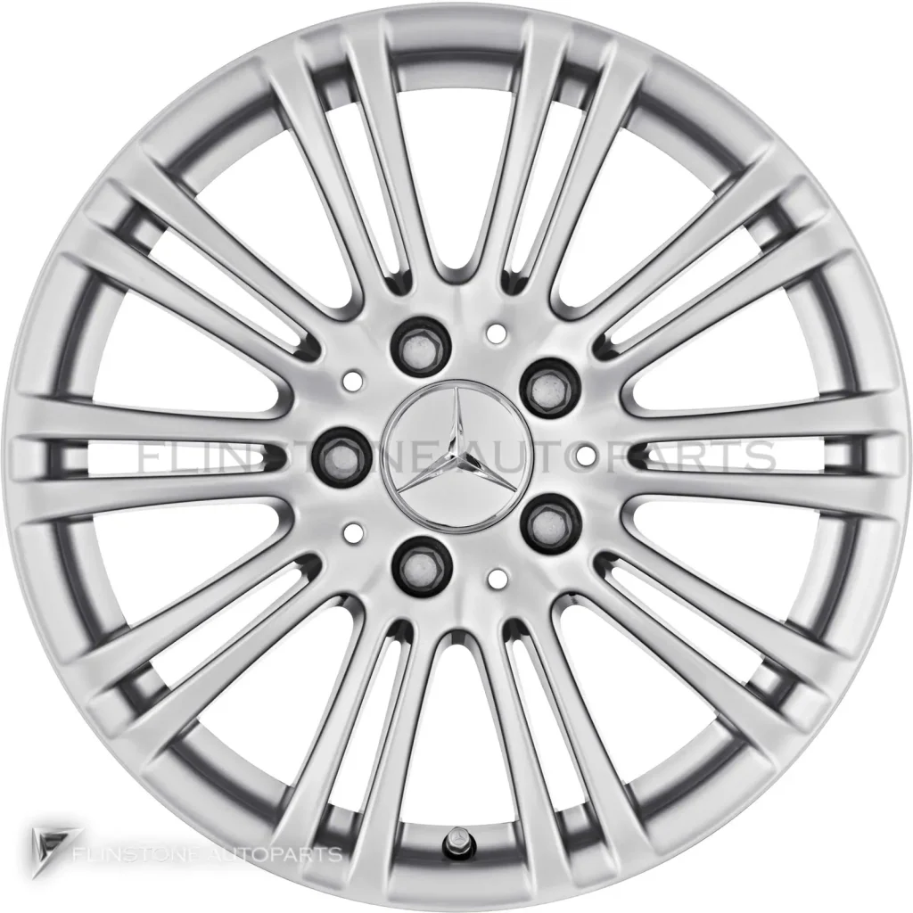 ล้อแท้นำเข้า Mercedes-Benz 10 Twin Spoke ขอบ 16 นิ้ว รุ่น 212-16 สี Titanium Silver