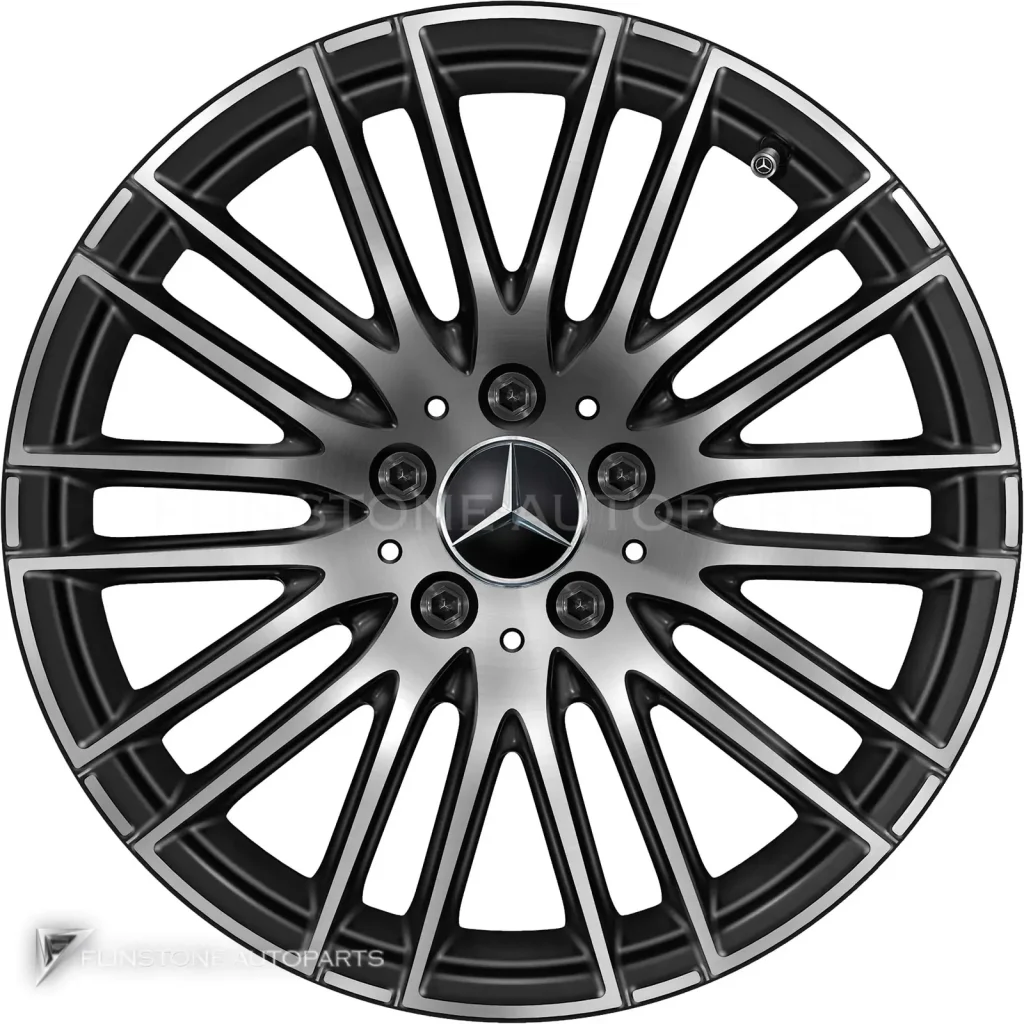 ล้อแท้นำเข้า Mercedes-Benz 10 Twin Spoke ขอบ 18 นิ้ว รุ่น 206-18 สี Gloss Back with High Sheen