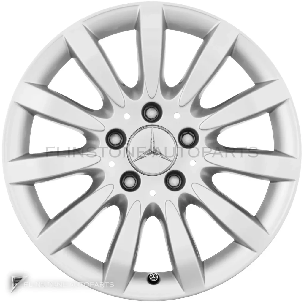 ล้อแท้นำเข้า Mercedes-Benz 11 Spoke ขอบ 17 นิ้ว รุ่น 211-17 สี Titanium Silver