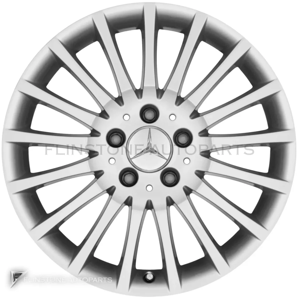 ล้อแท้นำเข้า Mercedes-Benz 17 Spoke ขอบ 17 นิ้ว รุ่น 204-17 สี Titanium Silver
