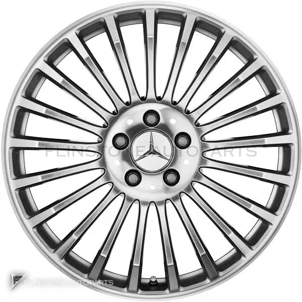 ล้อแท้นำเข้า Mercedes-Benz 21 Spoke ขอบ 19 นิ้ว รุ่น 240-19 สี Titanium Silver with High Sheen