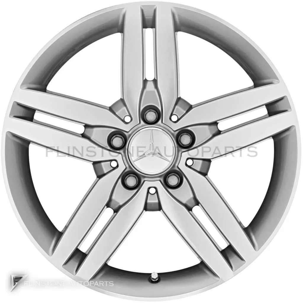 ล้อแท้นำเข้า Mercedes-Benz 5 Double Spoke ขอบ 17 นิ้ว รุ่น 169-17 สี Palladium Silver with High Sheen