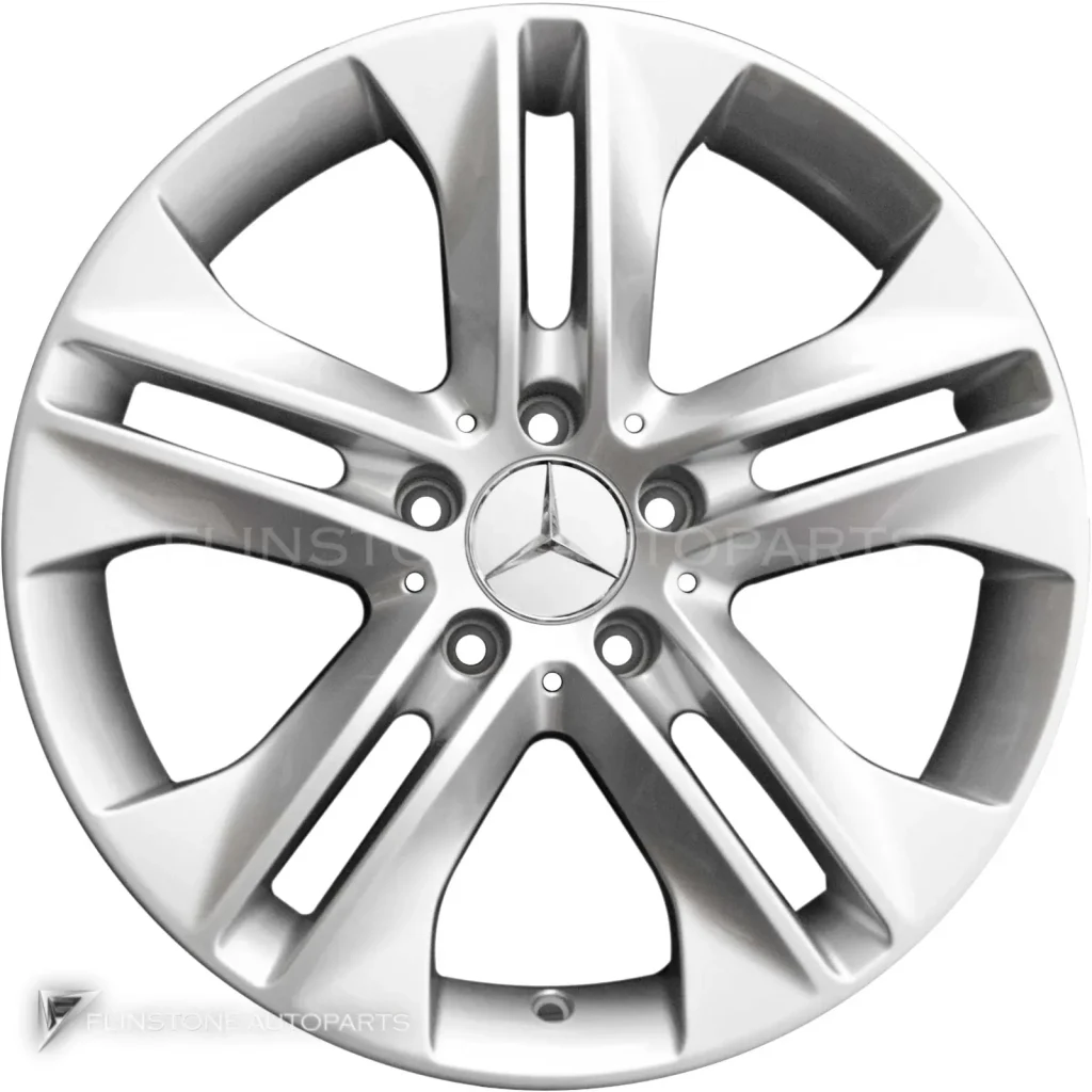 ล้อแท้นำเข้า Mercedes-Benz 5 Double Spoke ขอบ 17 นิ้ว รุ่น 203-17 สี Titanium Silver