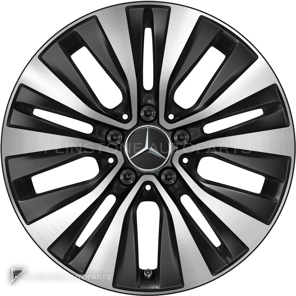 ล้อแท้นำเข้า Mercedes-Benz 5 Double Spoke ขอบ 17 นิ้ว รุ่น 177-17 สี Matt Black with High Sheen