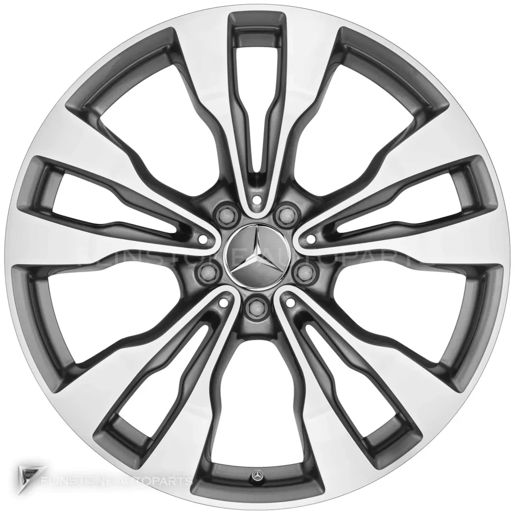 ล้อแท้นำเข้า Mercedes-Benz 5 Double Spoke ขอบ 20 นิ้ว รุ่น 292-20 สี Himalaya Grey with High Sheen