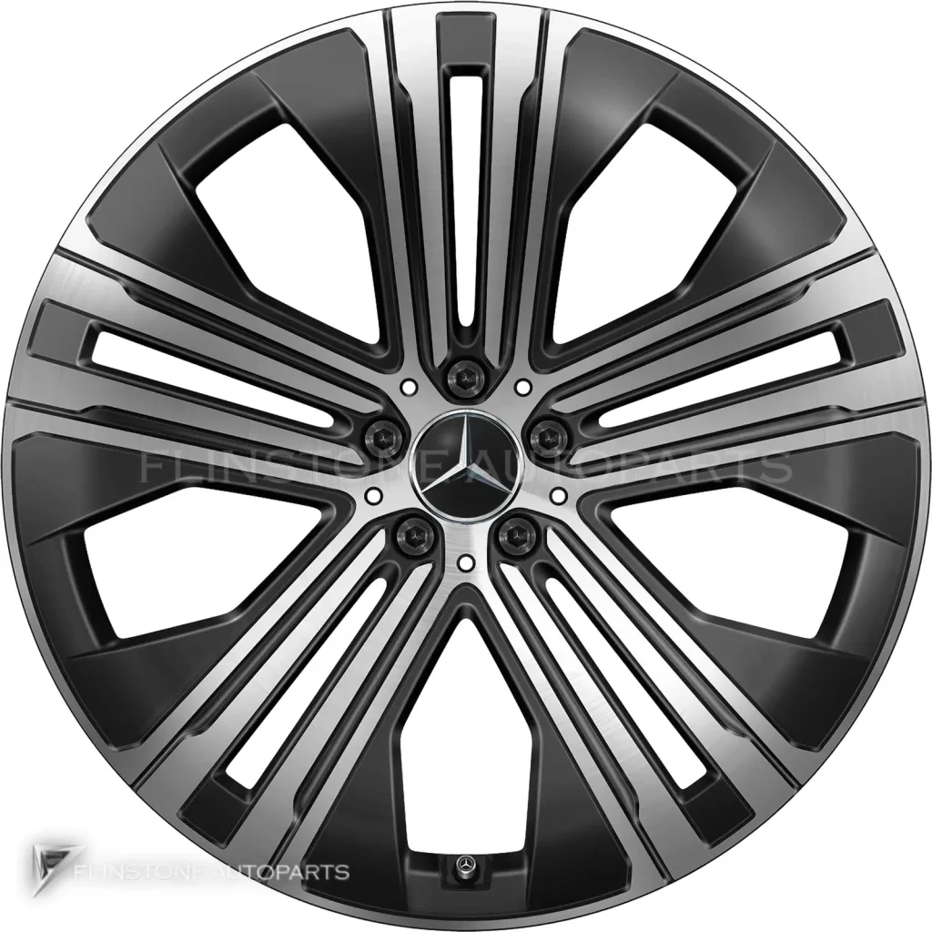 ล้อแท้นำเข้า Mercedes-Benz 5 Double Spoke ขอบ 22 นิ้ว รุ่น 297-22 สี Gloss Back with High Sheen
