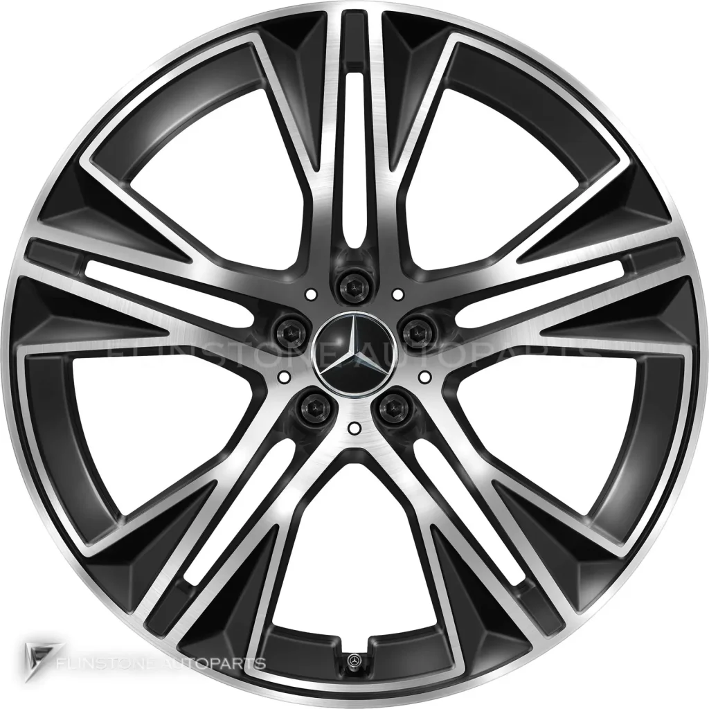 ล้อแท้นำเข้า Mercedes-Benz 5 Double Spoke ขอบ 22 นิ้ว รุ่น 296-22 สี Gloss Back with High Sheen