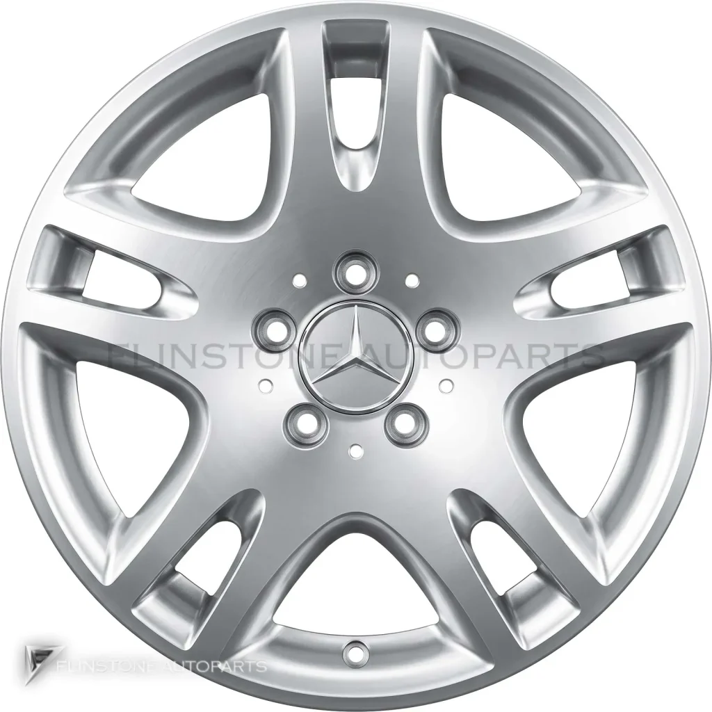ล้อแท้นำเข้า Mercedes-Benz 5 Double Spoke ขอบ 17 นิ้ว รุ่น 211-17 สี Titanium Silver