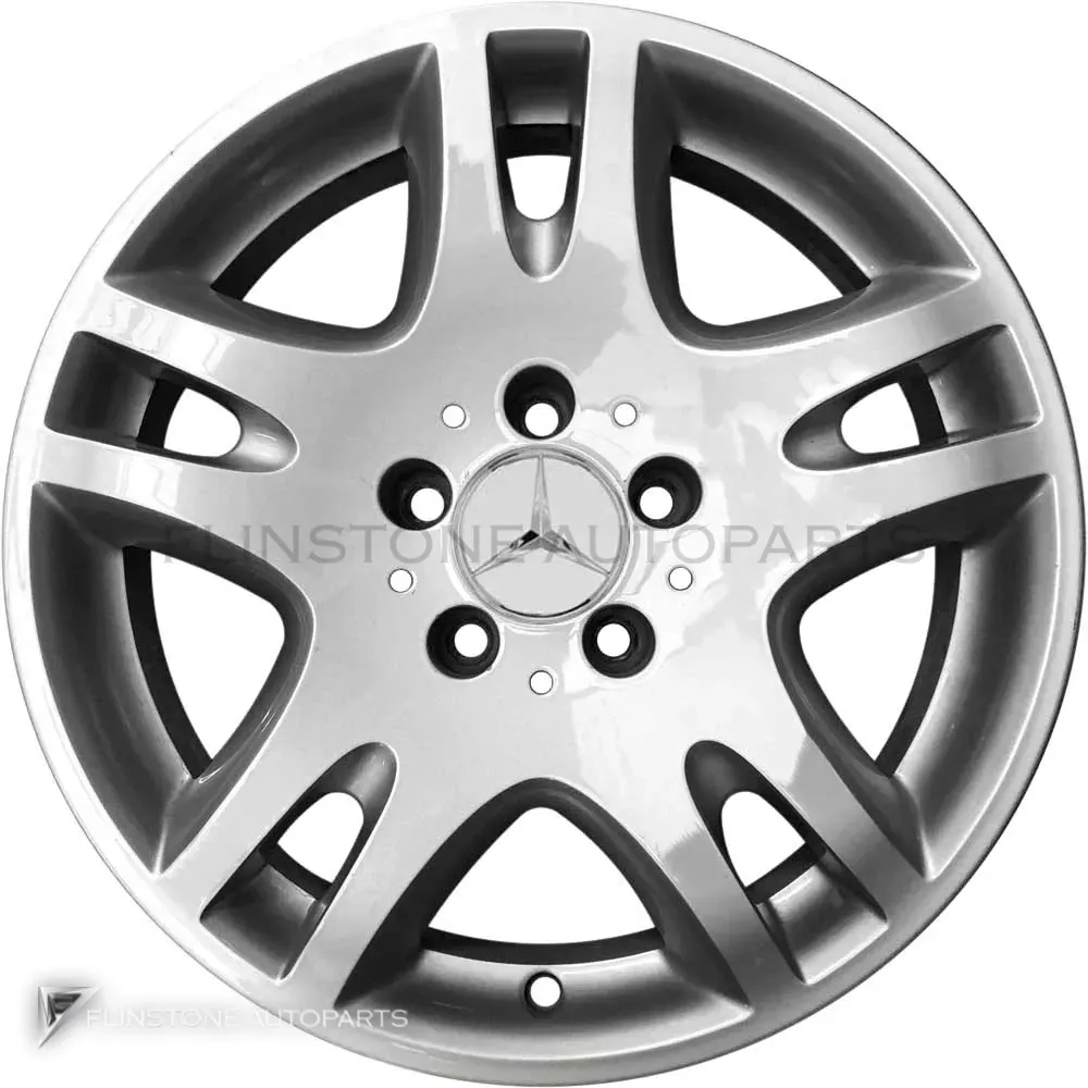 ล้อแท้นำเข้า Mercedes-Benz 5 Double Spoke ขอบ 16 นิ้ว รุ่น 211-16 สี Titanium Silver