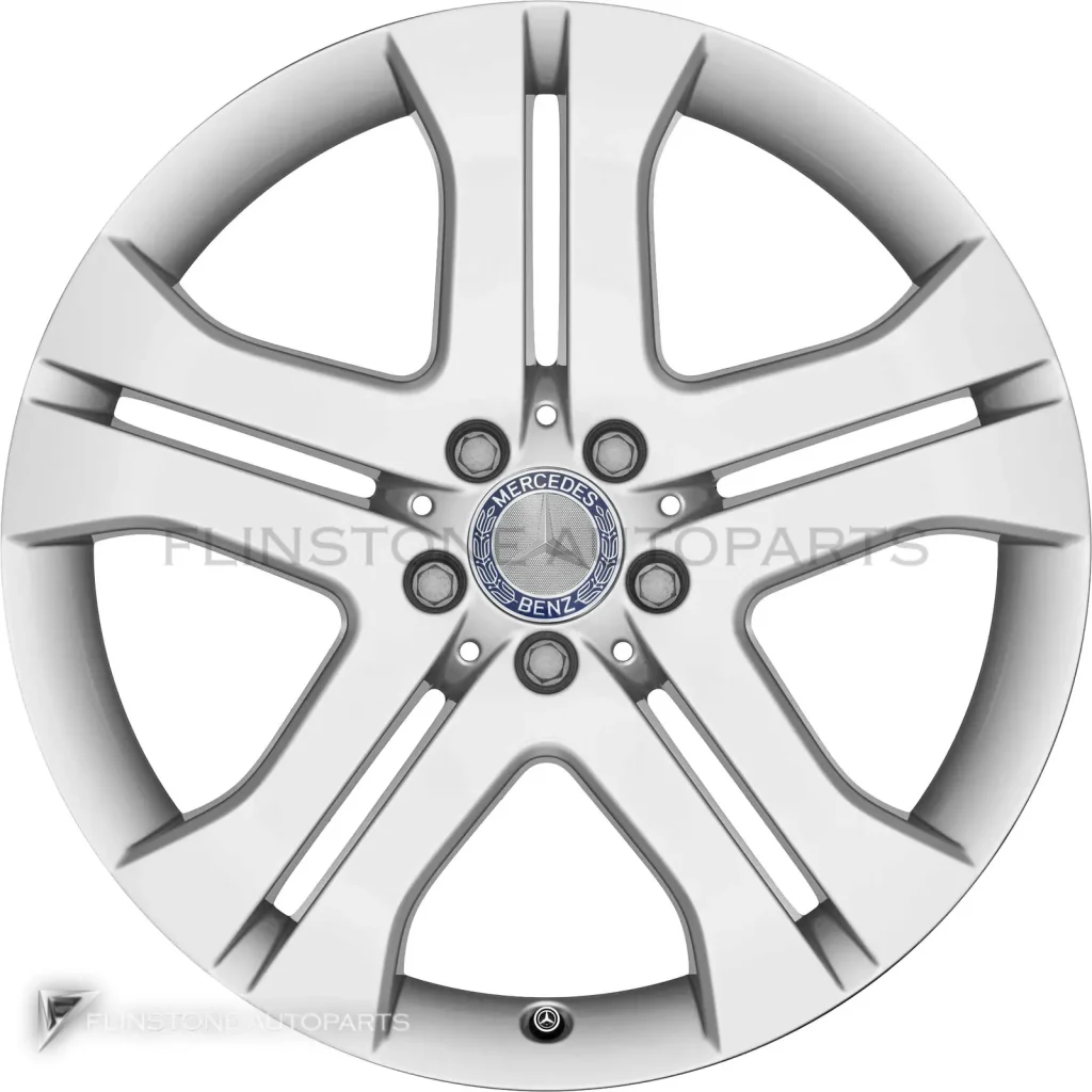 ล้อแท้นำเข้า Mercedes-Benz 5 Double Spoke ขอบ 19 นิ้ว รุ่น 164-19 สี Titanium Silver