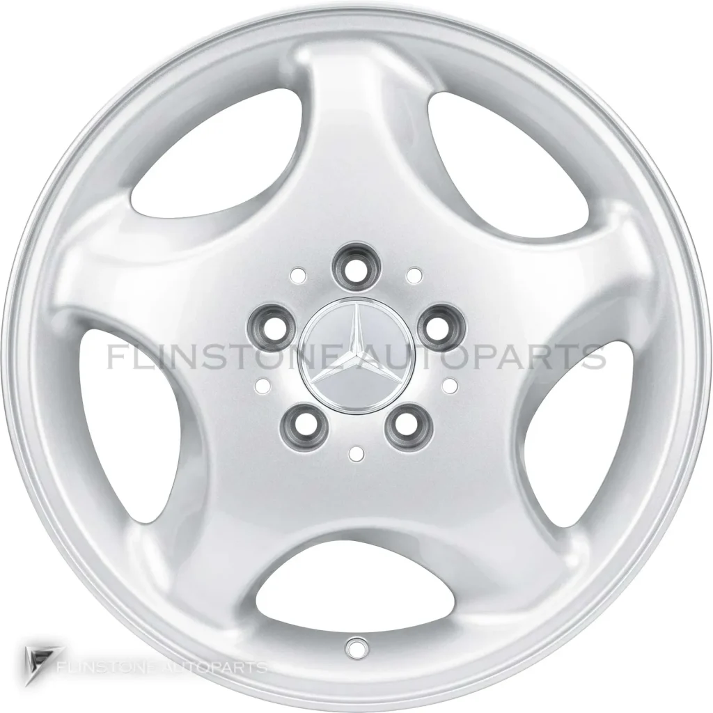 ล้อแท้นำเข้า Mercedes-Benz 5 Hole ขอบ 15 นิ้ว รุ่น 414-15 สี Standard Silver