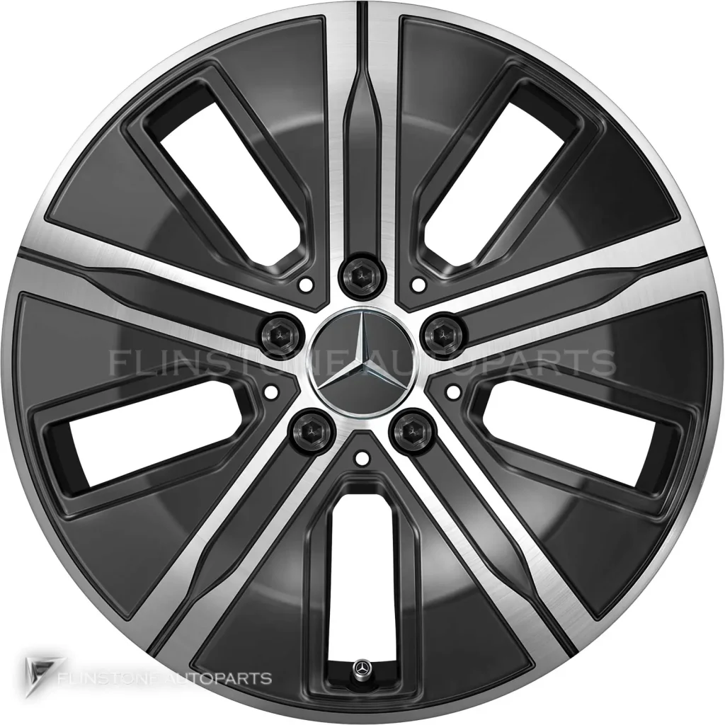 ล้อแท้นำเข้า Mercedes-Benz 5 Hole ขอบ 17 นิ้ว รุ่น 177-17 สี Gloss Back with High Sheen