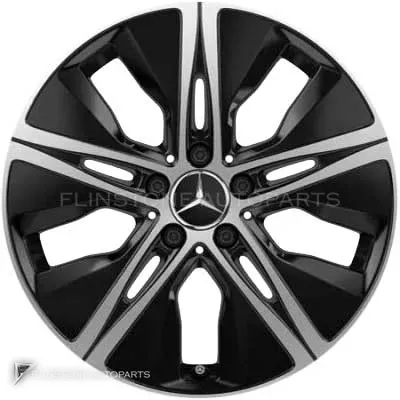 ล้อแท้นำเข้า Mercedes-Benz 5 Hole ขอบ 18 นิ้ว รุ่น 177-18 สี Gloss Black with High Sheen
