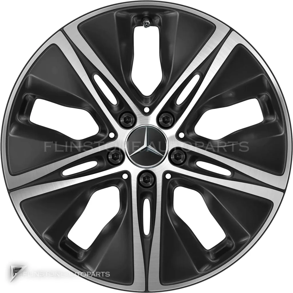 ล้อแท้นำเข้า Mercedes-Benz 5 Hole ขอบ 18 นิ้ว รุ่น 205-18 สี Gloss Black with High Sheen