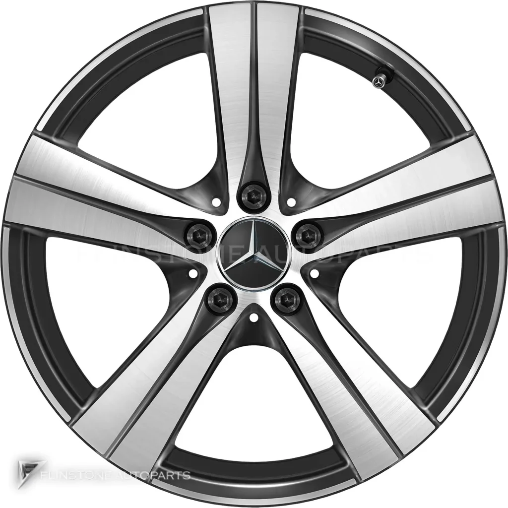 ล้อแท้นำเข้า Mercedes-Benz 5 Spoke Aero ขอบ 18 นิ้ว รุ่น 206-18 สี Gloss Back with High Sheen