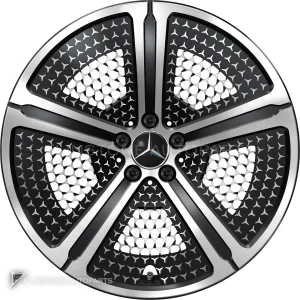 Genuine Wheels Mercedes-Benz 5 Spoke Aero trim 21 inch model 296-21 Colour Gloss Back with High Sheen