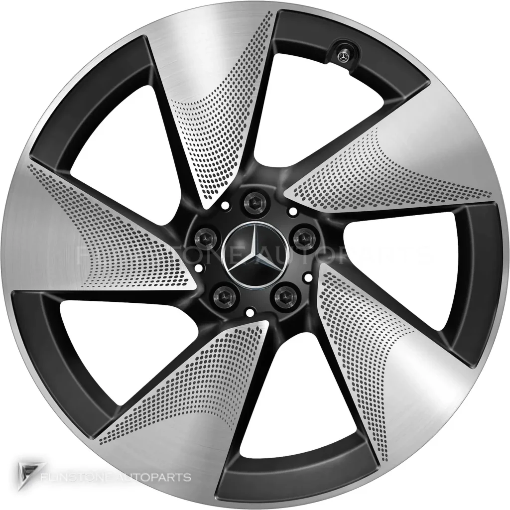 ล้อแท้นำเข้า Mercedes-Benz 5 Spoke Aero ขอบ 20 นิ้ว รุ่น 297-20 สี Black and Black Detail with High Sheen