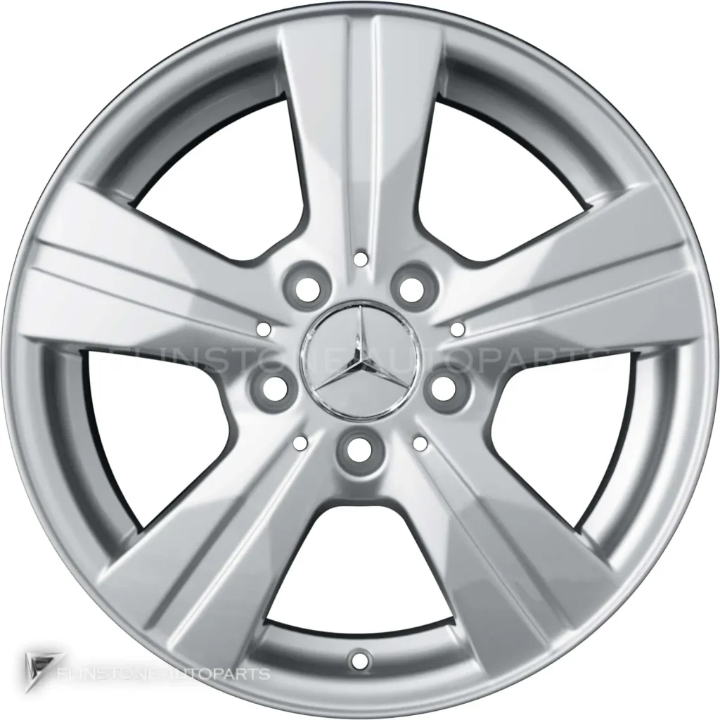 ล้อแท้นำเข้า Mercedes-Benz 5 Spoke ขอบ 16 นิ้ว รุ่น 169-16 สี Titanium Silver