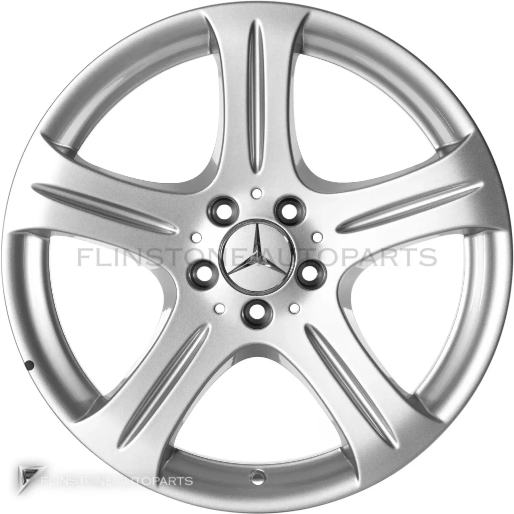 ล้อแท้นำเข้า Mercedes-Benz 5 Spoke ขอบ 18 นิ้ว รุ่น 219-18 สี Titanium Silver