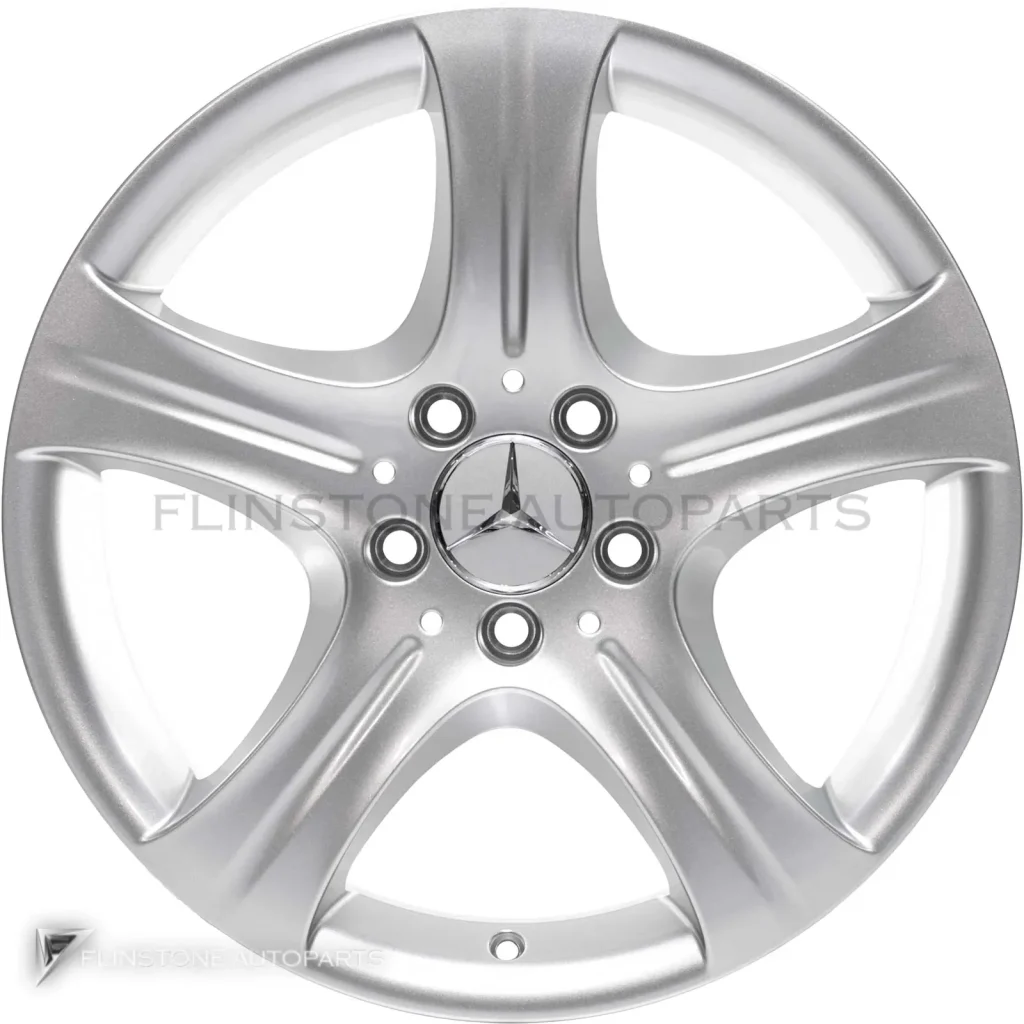 ล้อแท้นำเข้า Mercedes-Benz 5 Spoke ขอบ 17 นิ้ว รุ่น 207-17 สี Vanadium Silver