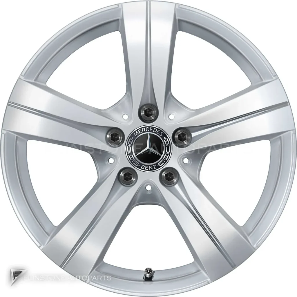ล้อแท้นำเข้า Mercedes-Benz 5 Spoke ขอบ 17 นิ้ว รุ่น 206-17 สี Vanadium Silver