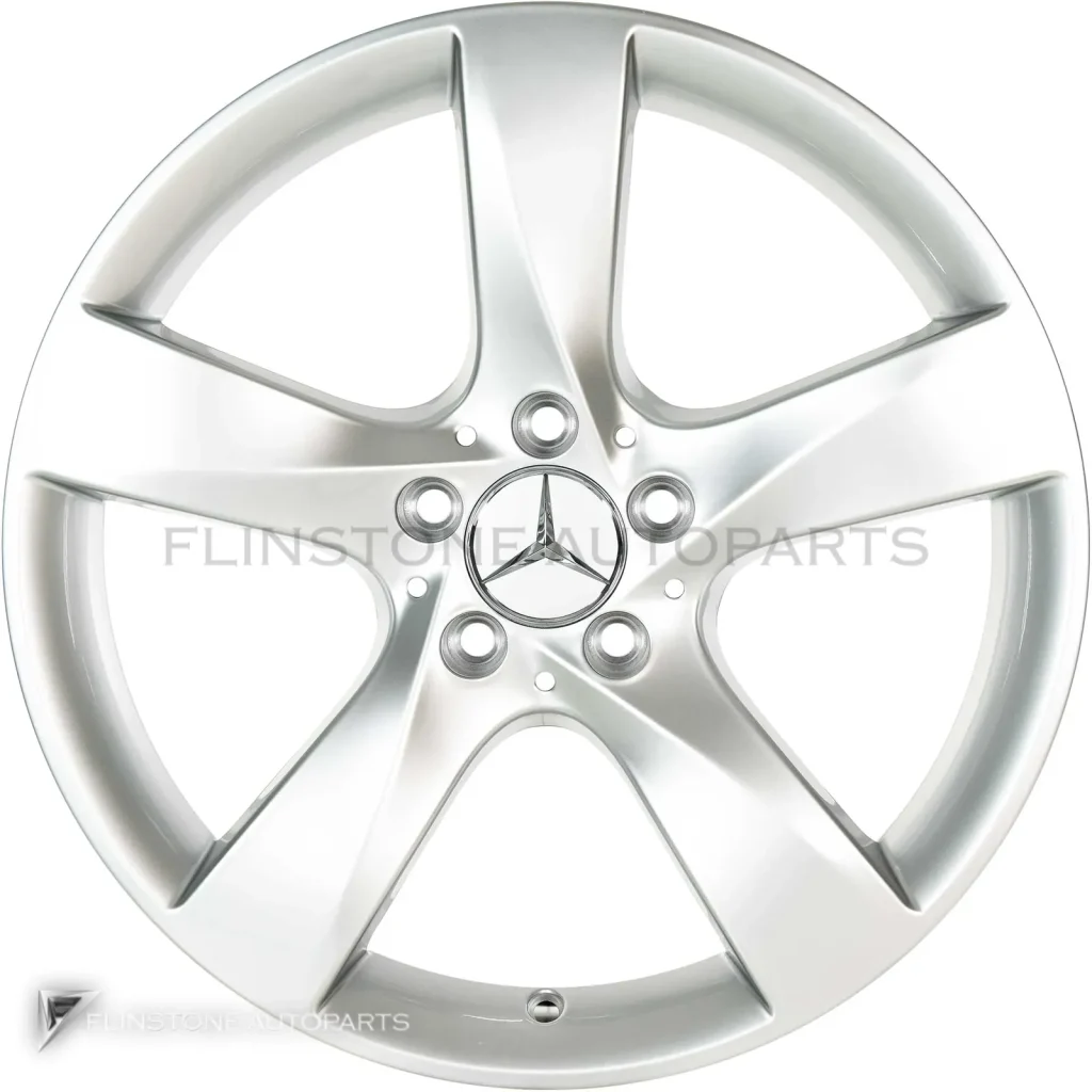 ล้อแท้นำเข้า Mercedes-Benz 5 Spoke ขอบ 18 นิ้ว รุ่น 204-18 สี Sterling Silver