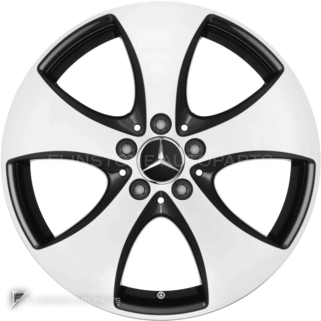 ล้อแท้นำเข้า Mercedes-Benz 5 Spoke ขอบ 18 นิ้ว รุ่น 246-18 สี Gloss Black with High Sheen