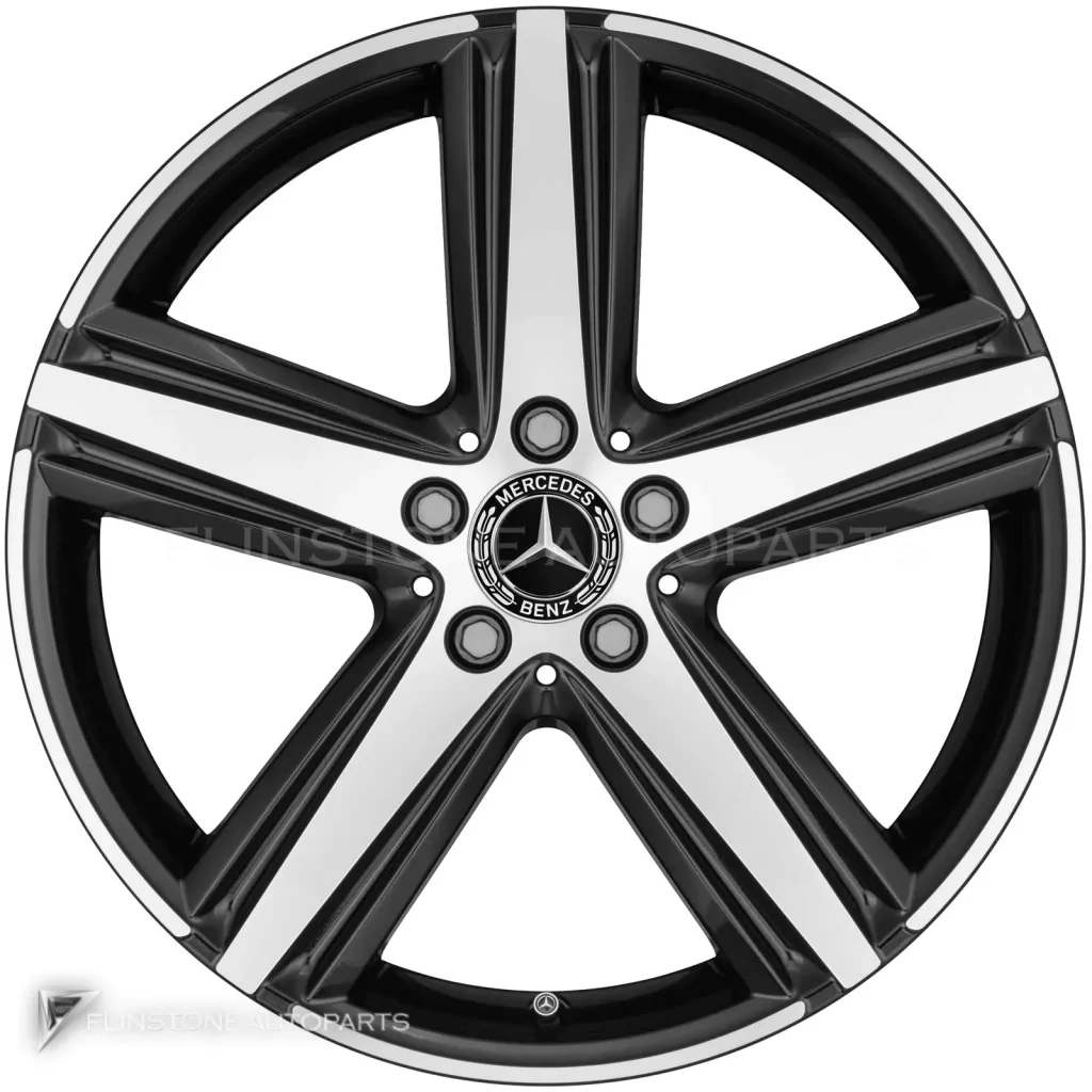 ล้อแท้นำเข้า Mercedes-Benz 5 Spoke ขอบ 19 นิ้ว รุ่น 177-19 สี Gloss Black with High Sheen