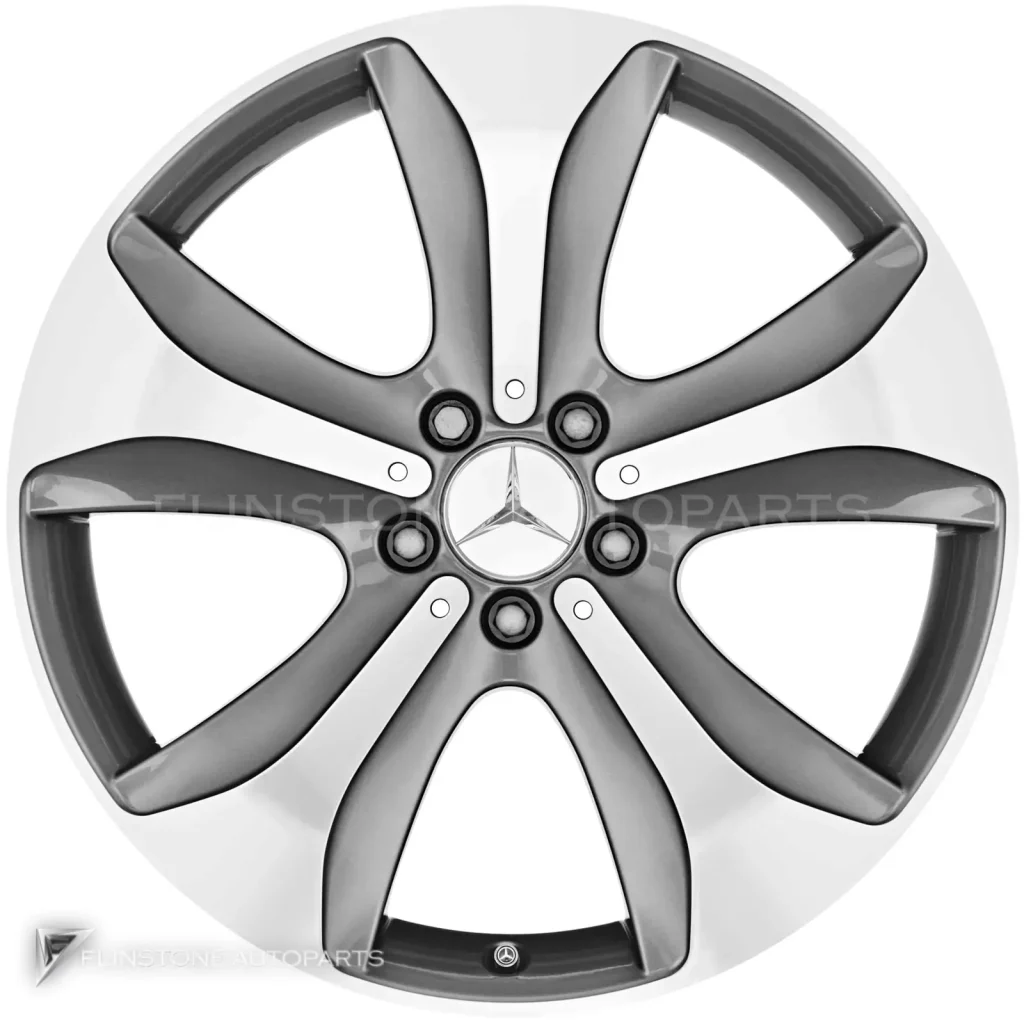 ล้อแท้นำเข้า Mercedes-Benz 5 Spoke ขอบ 19 นิ้ว รุ่น 222-19 สี Tremolite Metallic with High Sheen