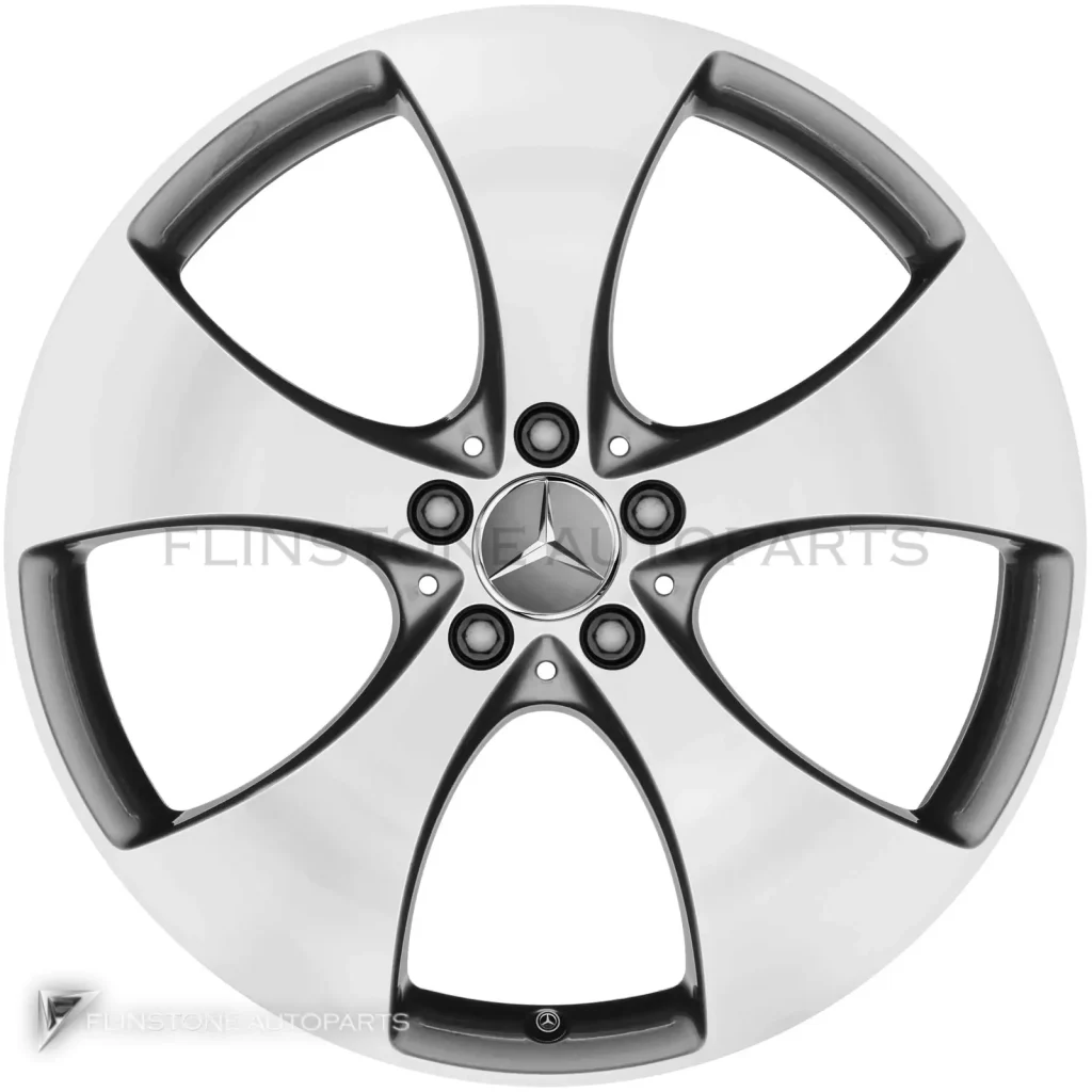 ล้อแท้นำเข้า Mercedes-Benz 5 Spoke ขอบ 20 นิ้ว รุ่น 166-20 สี Himalaya Grey with High Sheen