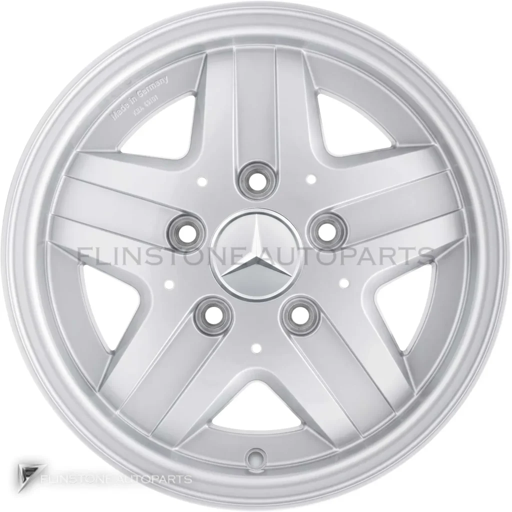 ล้อแท้นำเข้า Mercedes-Benz 5 Spoke ขอบ 15 นิ้ว รุ่น 460-15 สี Standard Silver