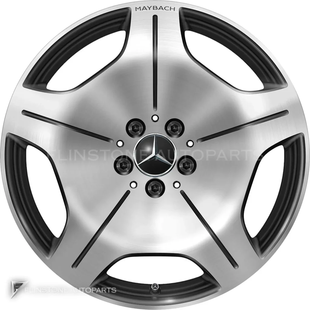 ล้อแท้นำเข้า Mercedes-Benz 5 Spoke ขอบ 19 นิ้ว รุ่น 223-19 สี Black and Black Detail with High Sheen