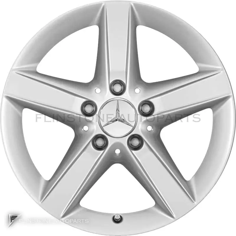 ล้อแท้นำเข้า Mercedes-Benz 5 Spoke ขอบ 16 นิ้ว รุ่น 171-16 สี Titanium Silver