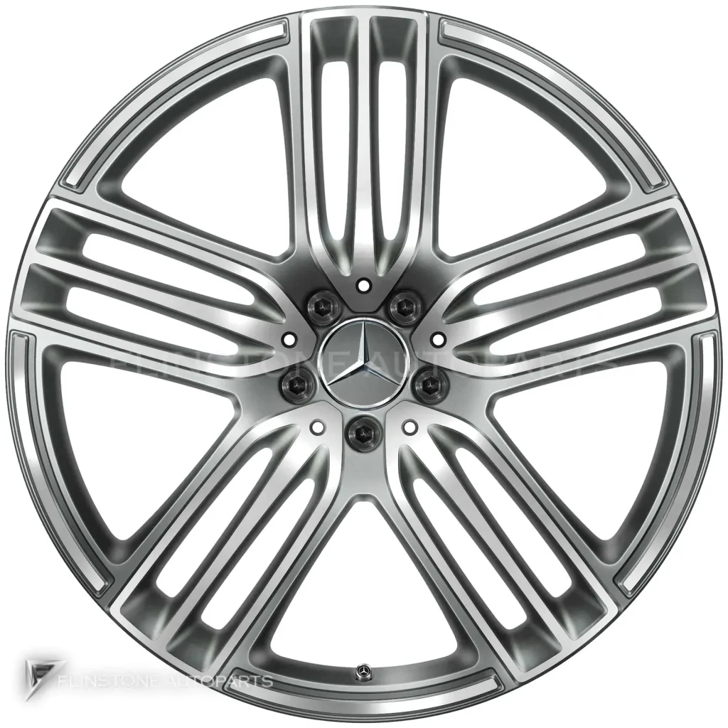 ล้อแท้นำเข้า Mercedes-Benz 5 Triple Spoke ขอบ 21 นิ้ว รุ่น 167-21 สี Himalaya Grey with High Sheen