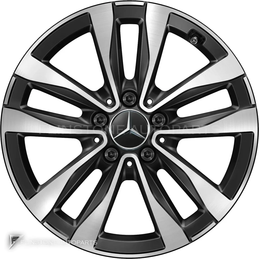 ล้อแท้นำเข้า Mercedes-Benz 5 Twin Spoke Aero ขอบ 17 นิ้ว รุ่น 206-17 สี Gloss Back with High Sheen