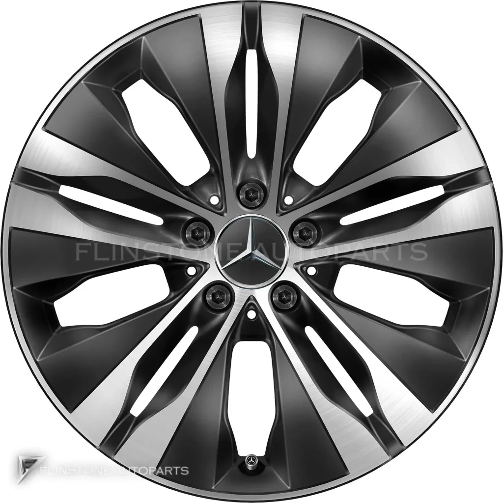 ล้อแท้นำเข้า Mercedes-Benz 5 Twin Spoke Aero ขอบ 18 นิ้ว รุ่น 206-18 สี Gloss Back with High Sheen