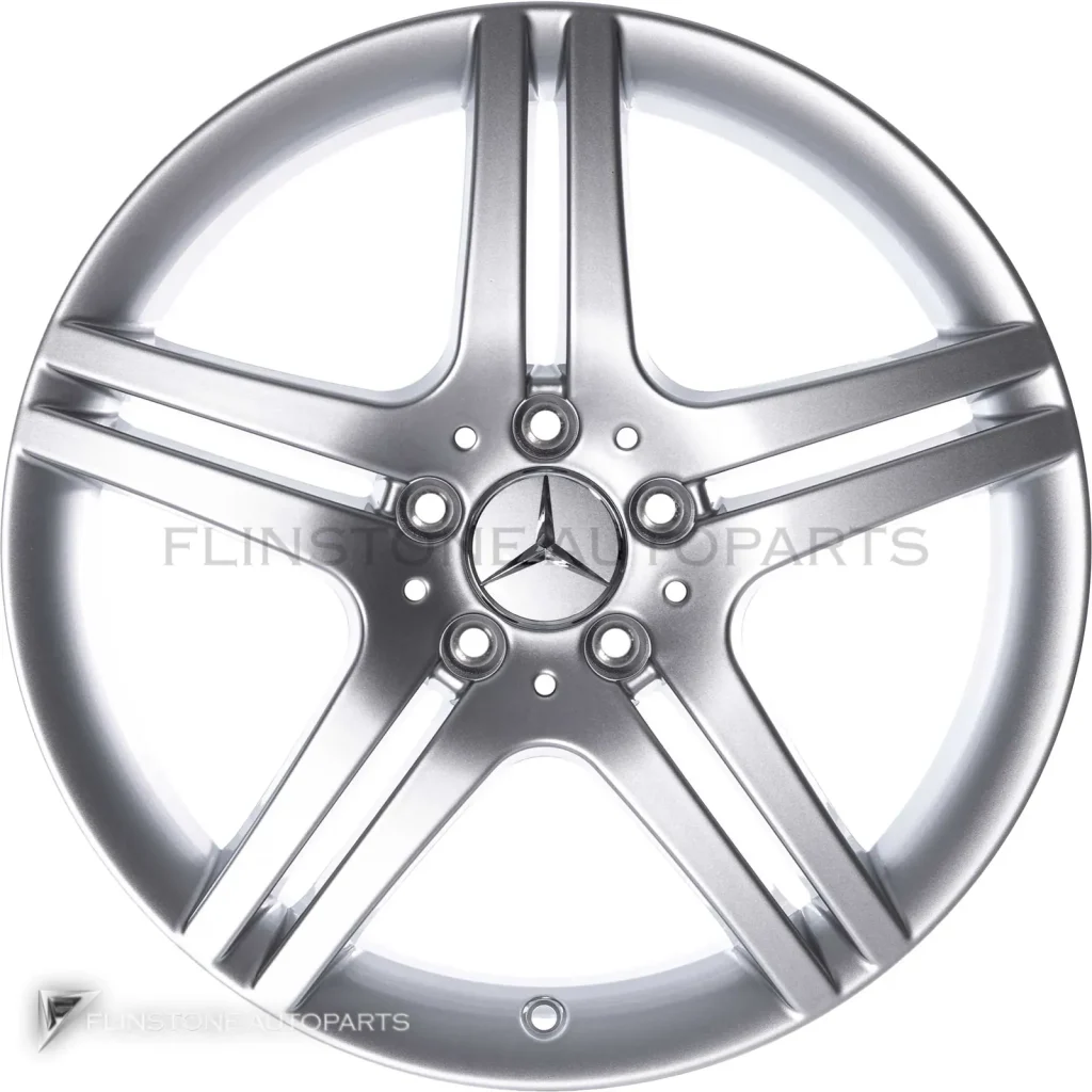 ล้อแท้นำเข้า Mercedes-Benz 5 Twin Spoke ขอบ 18 นิ้ว รุ่น 203-18 สี Titanium Silver