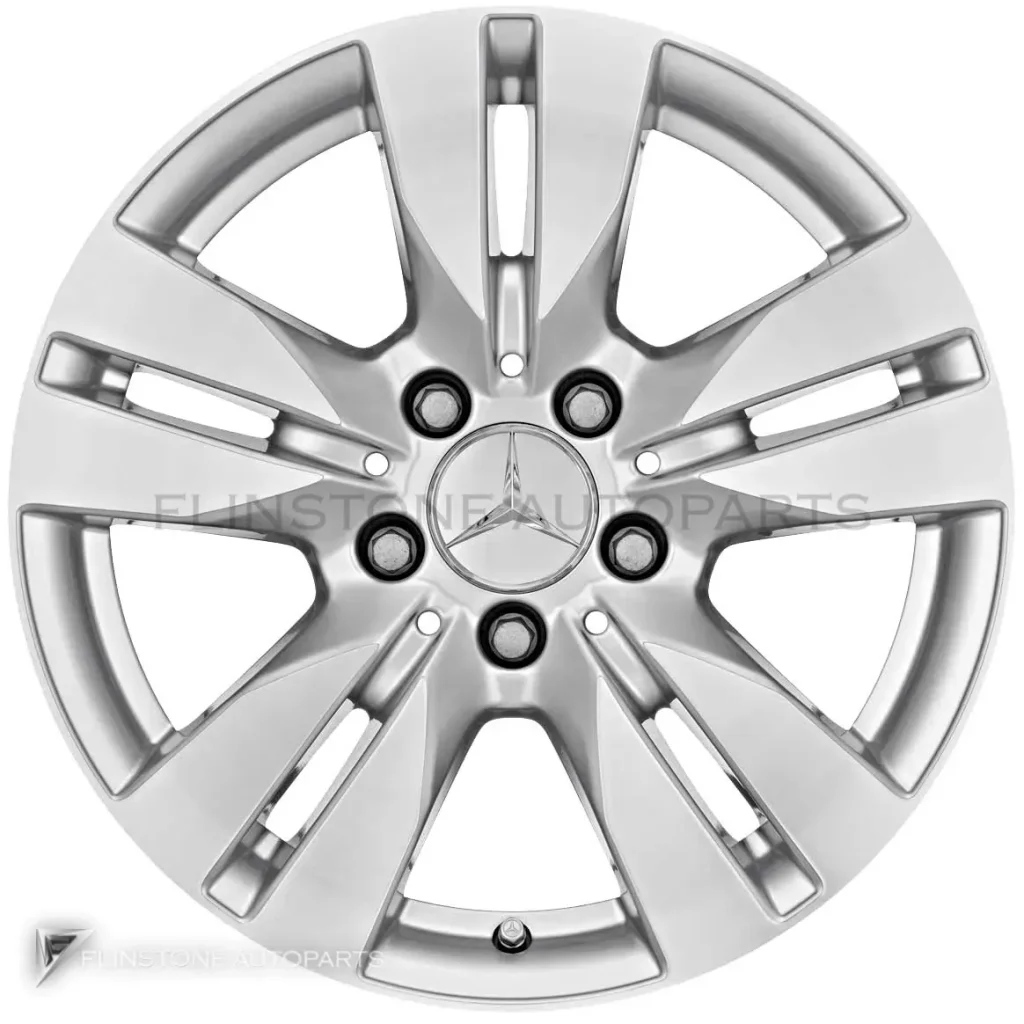 ล้อแท้นำเข้า Mercedes-Benz 5 Twin Spoke ขอบ 16 นิ้ว รุ่น 212-16 สี Titanium Silver with High Sheen