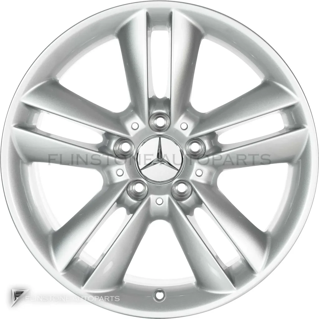 ล้อแท้นำเข้า Mercedes-Benz 5 Twin Spoke ขอบ 17 นิ้ว รุ่น 209-17 สี Titanium Silver
