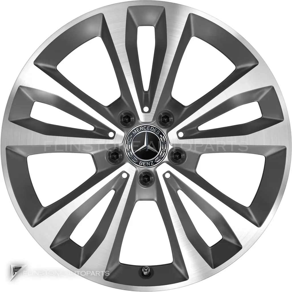 ล้อแท้นำเข้า Mercedes-Benz 5 Twin Spoke ขอบ 18 นิ้ว รุ่น 447-18 สี Tremolite Metallic with High Sheen