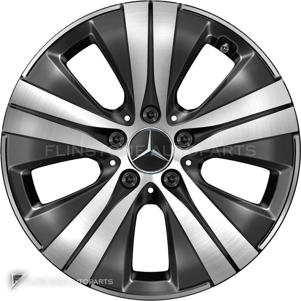 ล้อแท้นำเข้า Mercedes-Benz 5 Twin Spoke ขอบ 17 นิ้ว รุ่น 206-17 สี Gloss Back with High Sheen