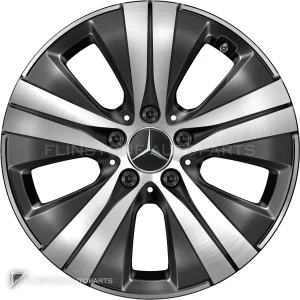 Genuine Wheels Mercedes-Benz 5 Twin Spoke trim 17 inch model 206-17 Colour Gloss Back with High Sheen