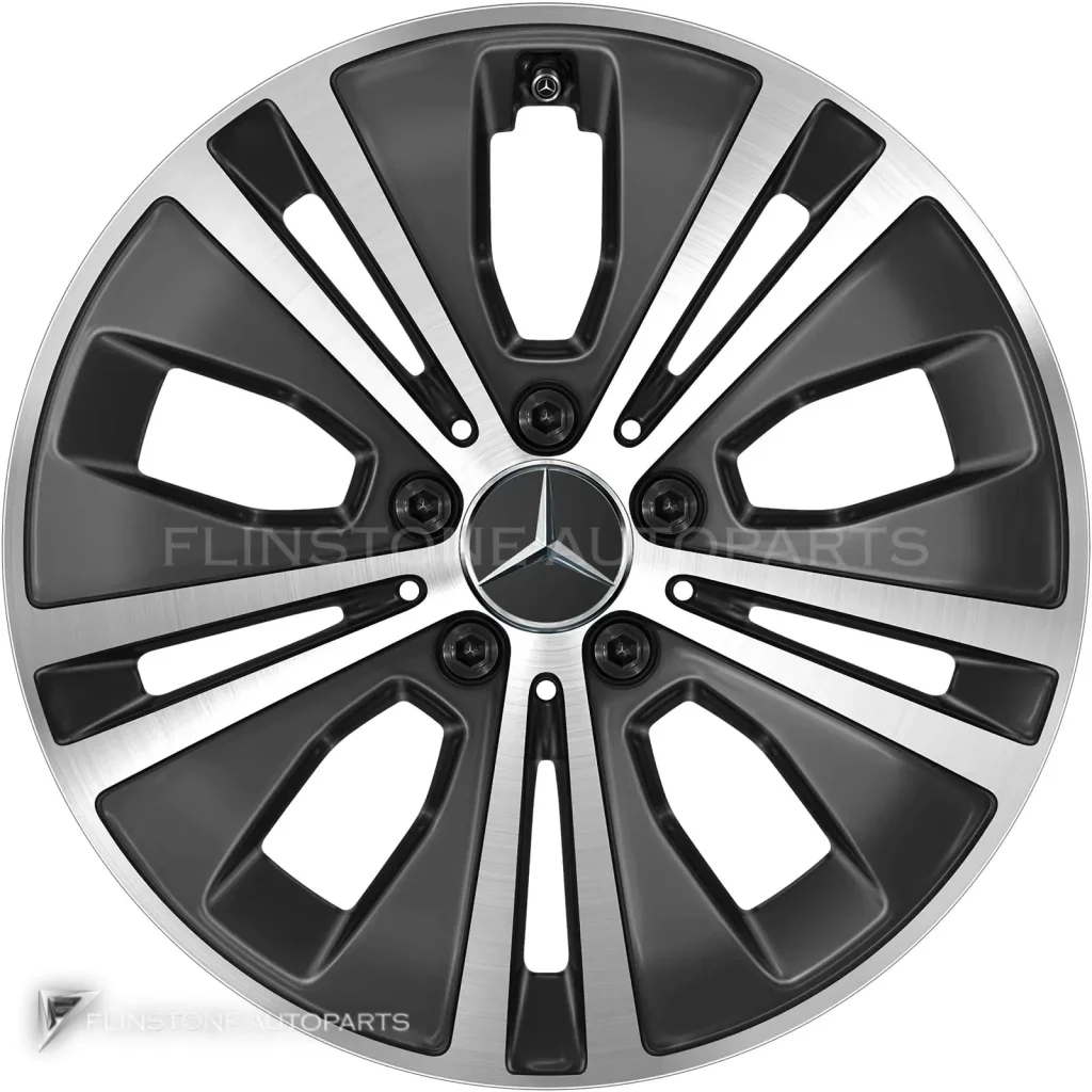 ล้อแท้นำเข้า Mercedes-Benz 5 Twin Spoke ขอบ 17 นิ้ว รุ่น 213-17 สี Gloss Black with High Sheen