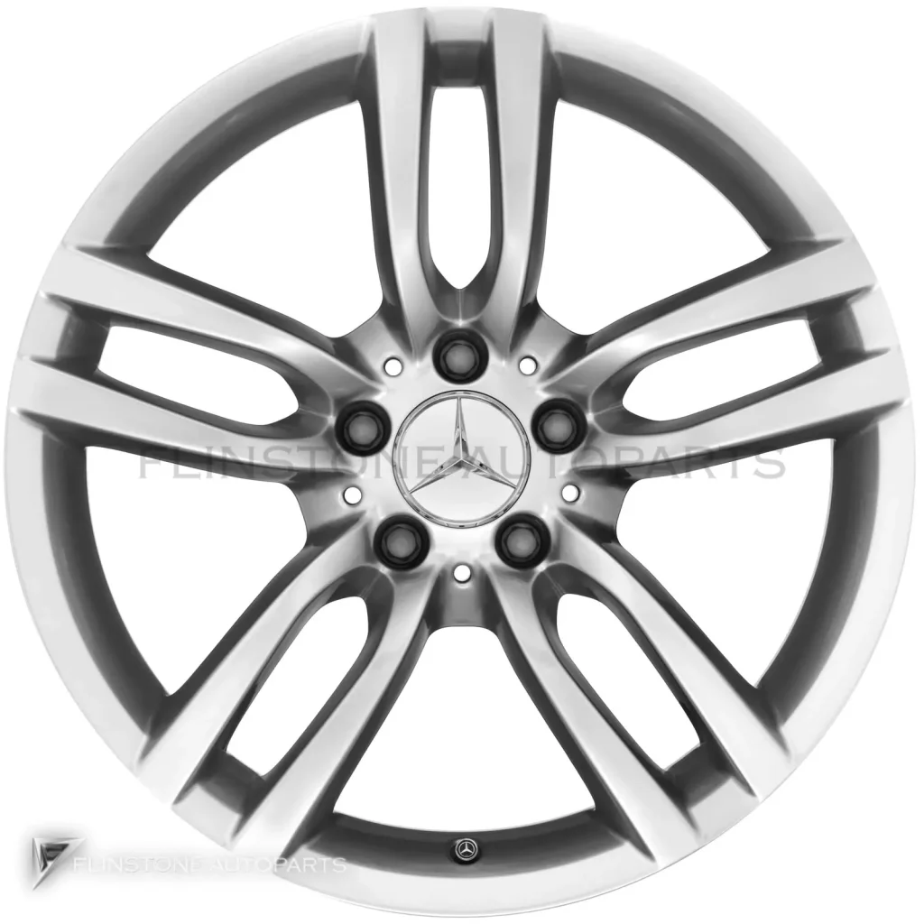 ล้อแท้นำเข้า Mercedes-Benz 5 Twin Spoke ขอบ 18 นิ้ว รุ่น 231-18 สี Vanadium Silver