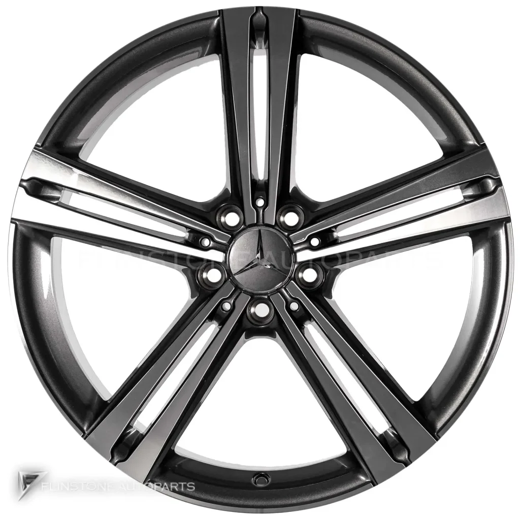 ล้อแท้นำเข้า Mercedes-Benz 5 Twin Spoke ขอบ 20 นิ้ว รุ่น 257-20 สี Himalaya Grey with High Sheen