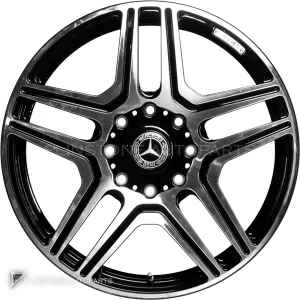 ล้อแท้ Mercedes-Benz 5 Twin Spoke ขอบ 22 นิ้ว รุ่น 463-22 สี Gloss Black with High Sheen