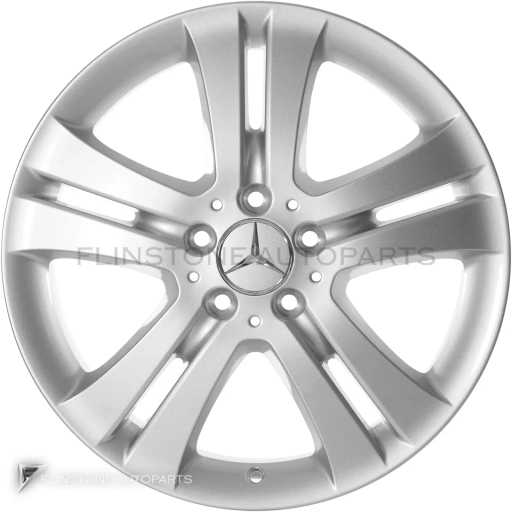 ล้อแท้นำเข้า Mercedes-Benz 5 Twin Spoke ขอบ 18 นิ้ว รุ่น 251-18 สี Titanium Silver