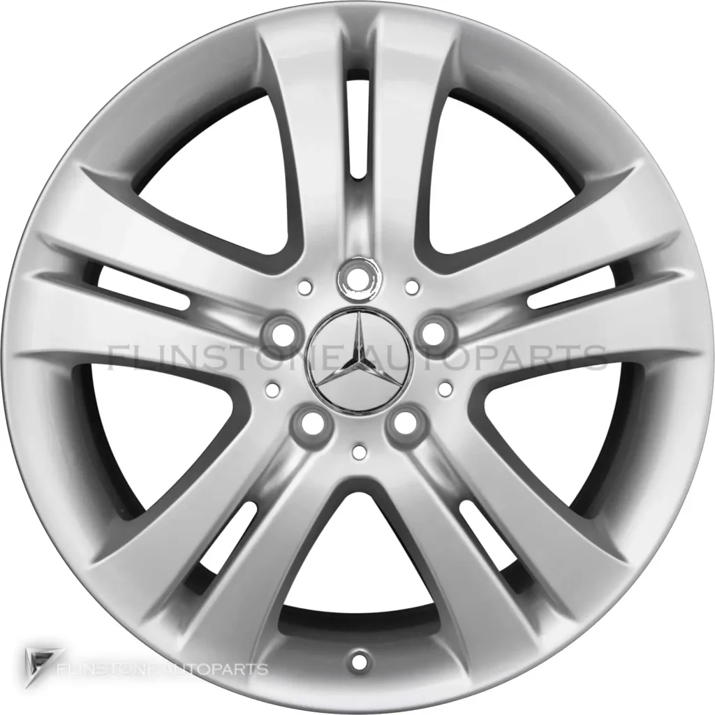 ล้อแท้นำเข้า Mercedes-Benz 5 Twin Spoke ขอบ 18 นิ้ว รุ่น 164-18 สี Titanium Silver