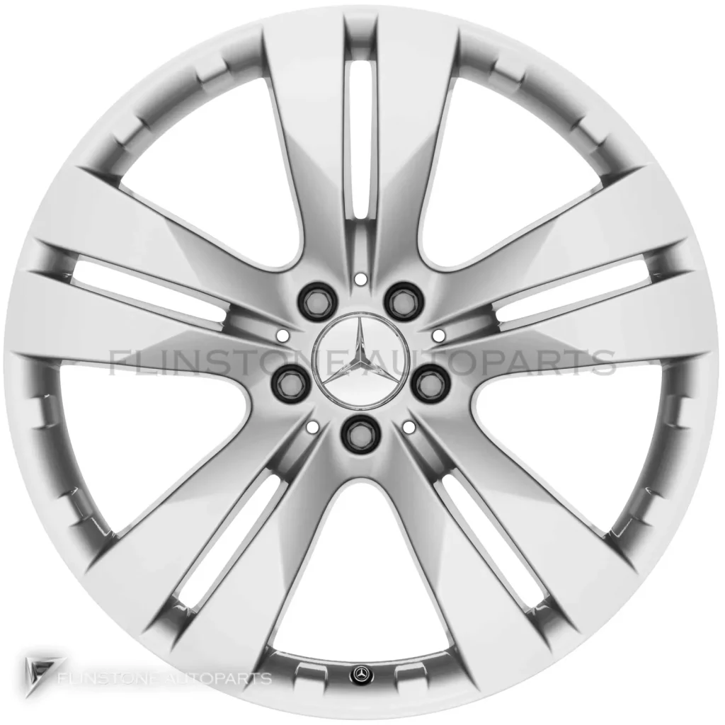 ล้อแท้นำเข้า Mercedes-Benz 5 Twin Spoke ขอบ 20 นิ้ว รุ่น 164-20 สี Titanium Silver