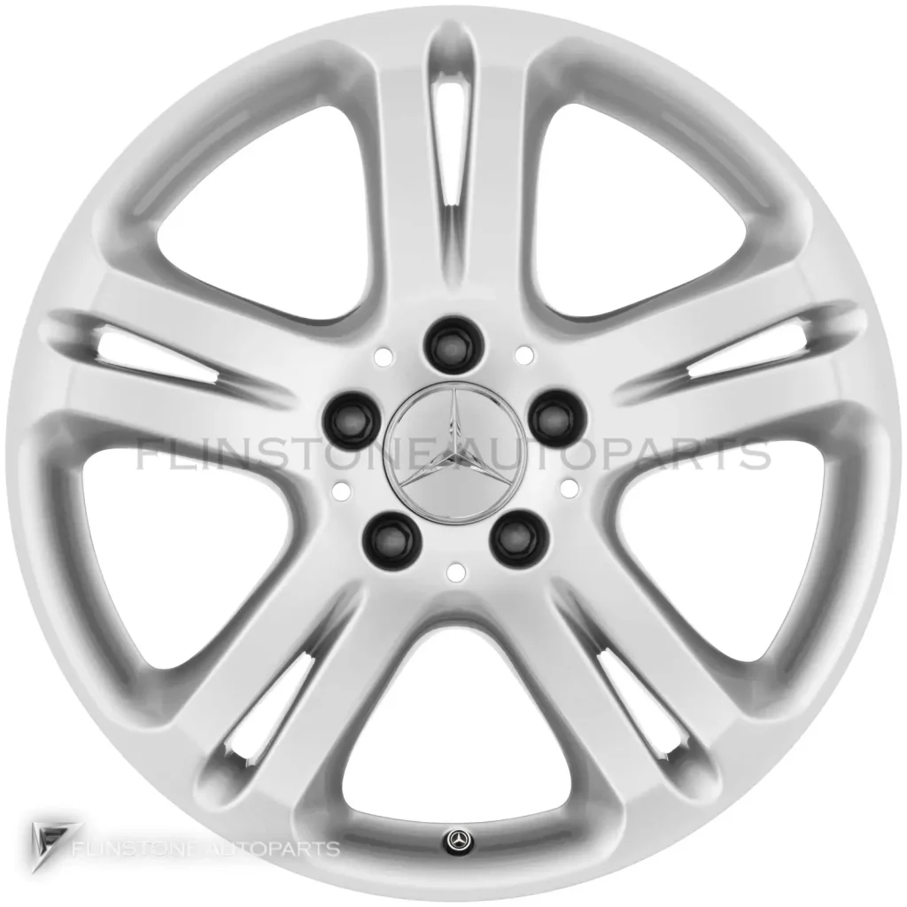 ล้อแท้นำเข้า Mercedes-Benz 5 Twin Spoke ขอบ 16 นิ้ว รุ่น 211-16 สี Titanium Silver